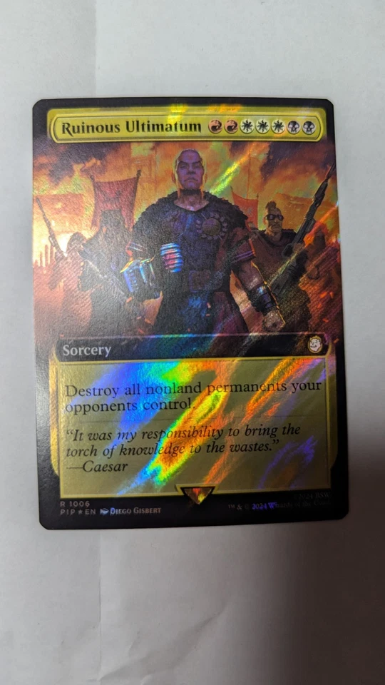 1x Ruinous Ultimatum Extended Art Surge Foil PIP NM - MTG Magic EDH x1 - Image 1 of 1