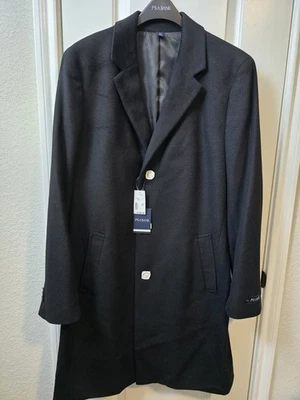 Jos. A. Bank Men's Traditional Fit Overcoat Jacket 38S NWT Black Wool Blend NEW - Image 1 of 4