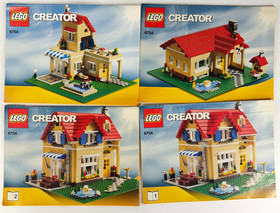 Lego Creator 6754 Family Home Instruction MANUALS ONLY Set 1-4 - No Bricks