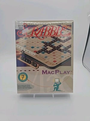 Scrabble Crossword Computer Game Macintosh MacPlay OS X 6.0.7  ~1994 New Sealed  - Image 1 of 4