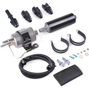 High Pressure EFI Fuel Pump Kit LS Swap Walbro GSL392 6AN Fittings 255LPH - Picture 1 of 15
