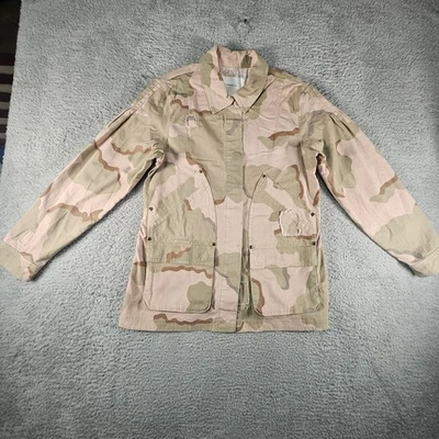 Jaqueta utilitária Anthropologie Lida juniores M camuflagem militar safári exército ao ar livre - Imagem 1 de 4