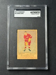 GORDON GORDIE HOWE SGC AUTHENTIC TRIMMED 1951-52 PARKHURST #66 ROOKIE RC - Picture 1 of 2