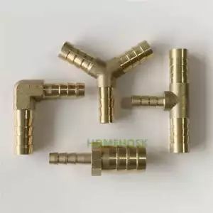 Brass Reducer Hose Joiner Barb Splitter Pipe Connector Air Fuel Water Gas Tubing - Picture 1 of 7