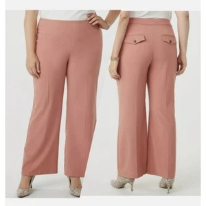 Roz & Ali Secret Agent Collection Salmon Pants Plus Size NWT MSRP $45 - Picture 1 of 5