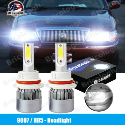 Para Mercury Grand Marquis 1998-2005 - 2X 9007 HB5 6000K Bombilla Faro LED Alta/Baja Foto 1 de 4
