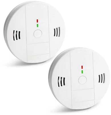 GLBSUNION Combination Smoke and Carbon Monoxide Detector Alarm, 2-Pack Beeps Warning Sm...