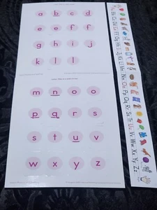 SAXON PHONICS & SPELLING / ALPHABET TILES / ALPHABET STRIP / GREEN & PINK / NEW - Picture 1 of 2