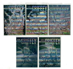 1992 Arena Hologramas Ken Griffey Jr. holograma de 5 tarjetas juego completo 1-5 marineros - Imagen 1 de 1