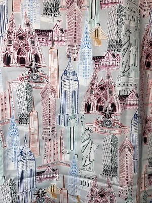 FABRIC 1 Yard Cotton Quilt New York City NYC Statue of Liberty Robert Kaufman - Image 1 of 4
