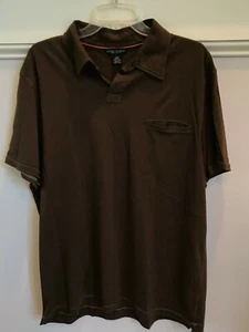 Camisa polo Banana Republic Pima marrón algodón manga corta talla XL excelente condición - Imagen 1 de 2