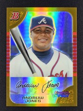 Andruw Jones 2005 Bowman Chrome Gold Refractor 24/50 #93 BRAVES