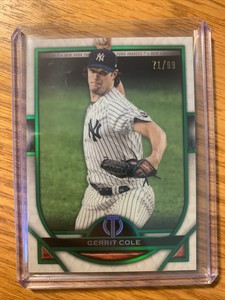 2021 Topps Tribute Gerrit Cole Green Parallel Base 17/99 Yankees