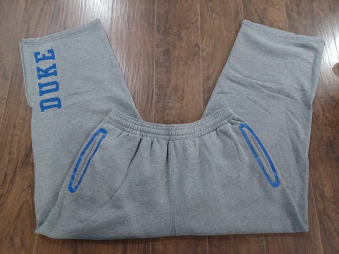 Nike Elite Duke University Blue Devils Sweatpants Mens 2XL Inseam 29" - Gray Cover