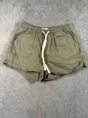 Pantalones Cortos Levis Para Mujer 12 Verde Caqui Chino Algodón Calce Relajado Puños Cordón Foto 1 de 4