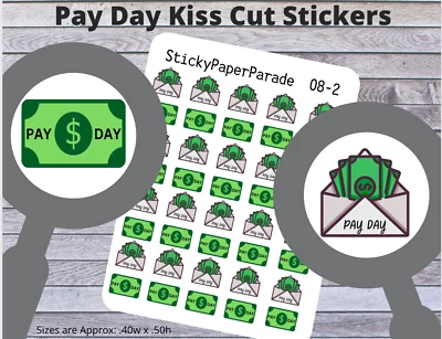 HOMEMADE Payday Planner Stickers #08-2 / Planner Stickers / Journal Stickers /