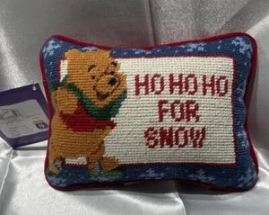 Pooh Honey Pot Cross Stitch Pattern Pillow “Ho Ho Ho For Snow” 100 Acre Collect - Picture 1 of 3