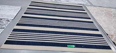 Alfombra Corte AZUL MARINO/BEIGE 8' X 10', Precio Reducido 1172747071 CY6062-268-810 Foto 1 de 4