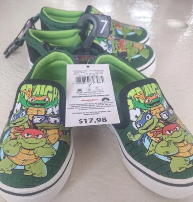 Nuevo sin cordones Teenage Mutant Ninja Turtles Mutant Mayhem niños pequeños niños/niñas talla 7 Foto 1 de 4