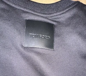 TOM FORD SWEATSHIRT SCHWARZ LEDER LOGO XS - Bild 1 von 13