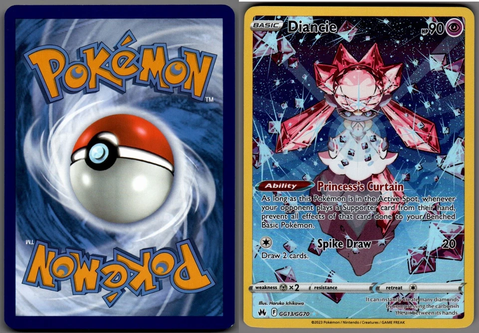 2023 Pokemon, Crown Zenith Galarian Gallery, #GG13/GG70 Diancie, Holo Rare - Image 1 of 1