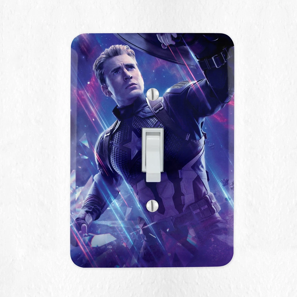 Interruptor de luz Capitán América Placa de cubierta Salida dúplex Marvel Comics Hero Nuevo Foto 1 de 1