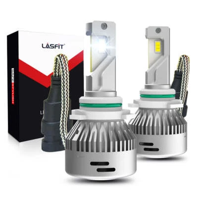 LASFIT 9006 HB4 LED Headlight Bulb Kit Low Beam 6000K 60W 6000LM White Lights 2X - Image 1 of 4