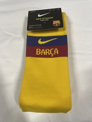 NUEVO EN PAQUETE NIKE 2019-20 ESTADIO BARCELONA AMARILLO VISITANTE CALCETINES GRANDES 10-11.5 Foto 1 de 4