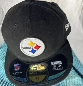 MINT Pittsburgh Steelers New Era Black/Black Uni-Color 59FIFTY Fitted Hat 7 5/8 - Picture 1 of 13