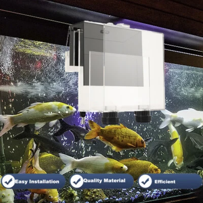 Quality Acrylic Self Start Siphon Hang On Overflow Box For Fish Tank Aquarium UK - Image 1 of 4