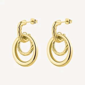 BROSWAY AMY ORECCHINI IN ACCIAIO COLOR ORO PENDENTI CON CERCHI BAY29 (4631) - Imagen 1 de 6