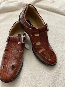 MS12  GIORGIO BRUTINI -MEN'S BUCKLE CASUAL DRESS SHOES - BROWN - Size 11 M - Picture 1 of 8