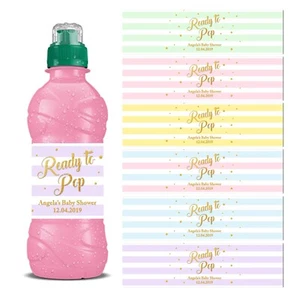 PERSONALISED BABY SHOWER FRUIT SHOOT LABEL DRINK BOTTLE WRAPPERS STICKER - Picture 1 of 7