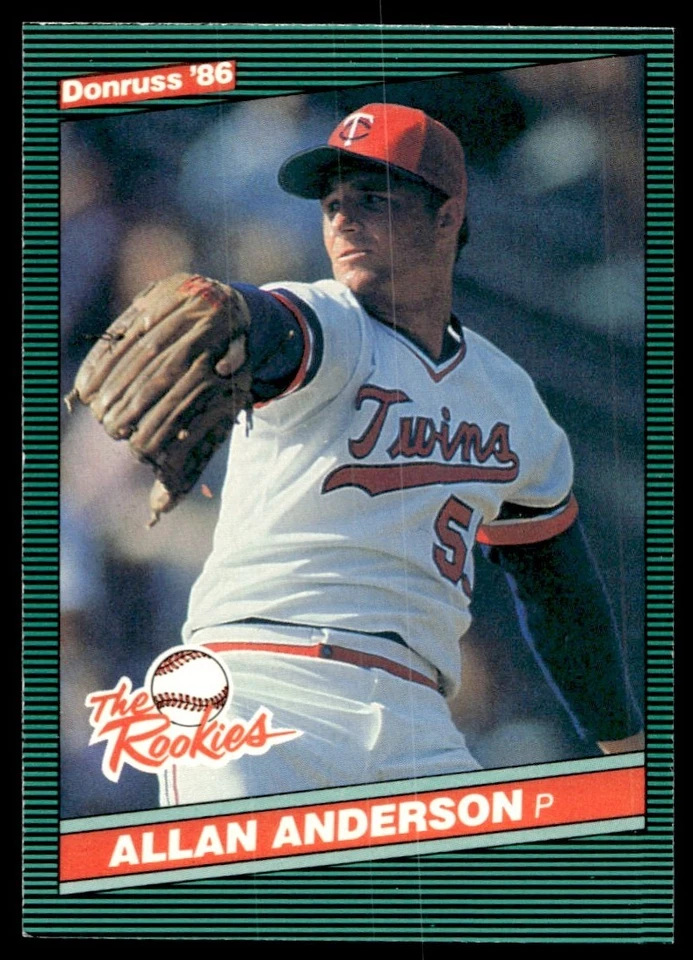 1986 Donruss The Rookies Allan Anderson Minnesota Twins #3 - Image 1 of 2