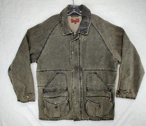 Bob Timberlake Men's XL Gray Heavy Denim Jacket Double Saddlebag Pockets 3055 - Picture 1 of 8