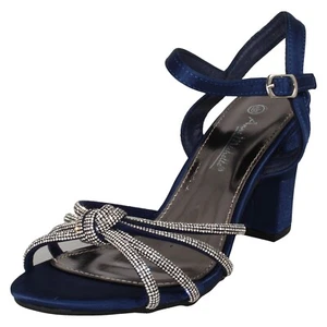 Sandalias De Tacón Alto Con Diamantes Y Nudo Anne Michelle Para Dama: F12051 - Imagen 1 de 28