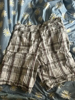 Bermuda cargo Wrangler masculina tamanho 36 estilo verão xadrez roupa de trabalho parte inferior W36 - Imagem 1 de 4