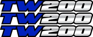 Blue TW200 Swingarm Airbox Number Plate Decals Stickers TW 200 dirtbike graphics - Picture 1 of 2