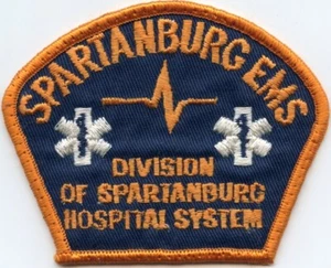 Antiguo PARCHE de incendio SPARTANBURG SOUTH CAROLINA HOSPITAL EMS - Imagen 1 de 1