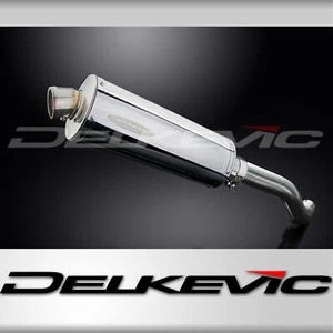 Honda VFR800 Interceptor 1998-01 Slip On 14" Oval Stainless Exhaust Muffler Kit - Picture 1 of 5