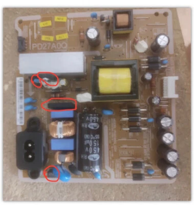 KIT RIPARAZIONE Scheda Alimentazione PSU TV  SAMSUNG  Samsung T24C300EW PD27A0Q - Immagine 1 di 4