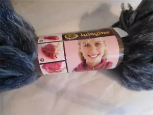 Lion Brand Yarn~Imagine~Acrylic/Wool/Nylon~#6~Black Ice~5 step Scarf pattern - Picture 1 of 1
