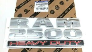 2013-2018 RAM 2500 Heavy Duty front door chrome red Nameplate Emblem Decal OEM