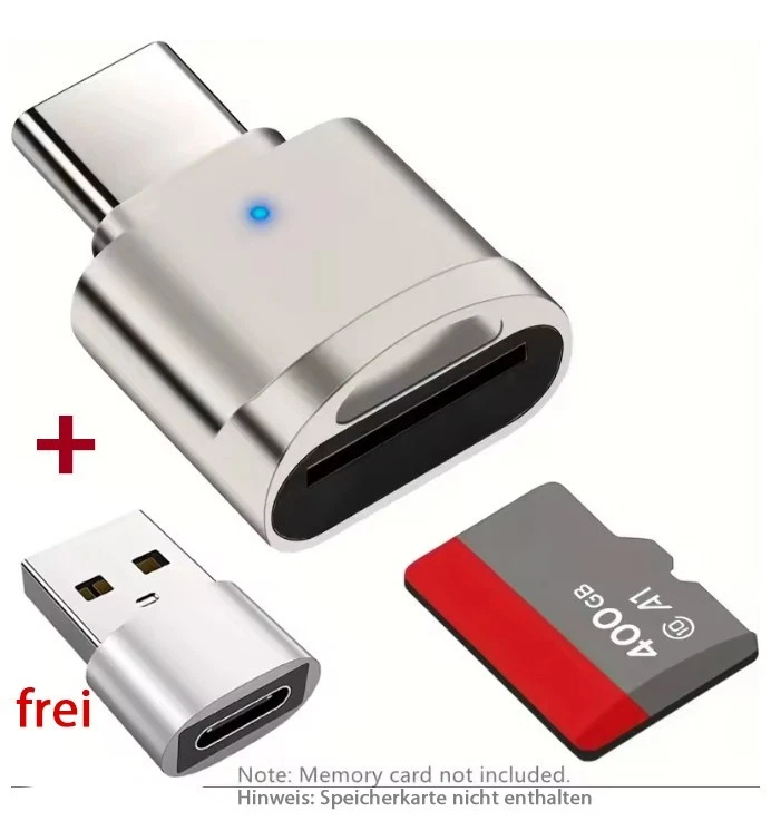 USB 3.0 Typ-C auf Micro-SD Kartenleser OTG Mini Kartenleser Tablet Laptop mobile - Bild 1 von 4