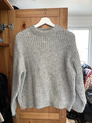 Jersey de mujer ZARA gris púrpura tejido mezcla de lana manga larga talla S Foto 1 de 4