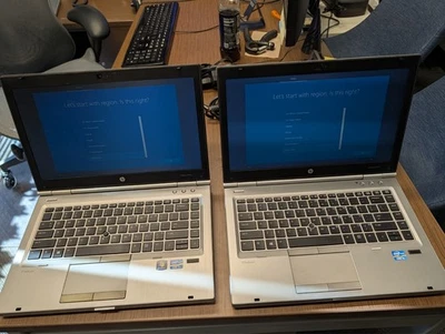 (2) HP EliteBook 8470p 14" HD Laptops - Win10 Pro w/ ac adapters - Work great - Image 1 of 4