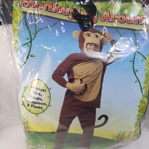 Rasta Imposta Monkeying Around Costume Adult One Size Fits Most~Brown~ - Picture 1 of 8