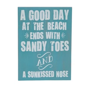 A Good Day At The Beach Ends With Salty Sunkissed Nose Wall Sign 5 x 0.5 x 7 - Picture 1 of 1