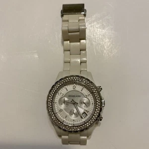 Michael Kors Ladies White Chronograph Watch MK-5300 - Picture 1 of 6