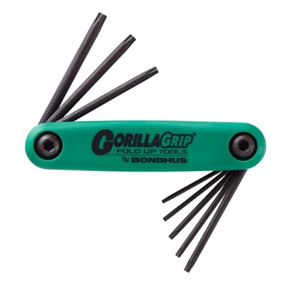 12632 GorillaGrip, Set of 8 Star Fold-up Keys, sizes T6-T25, multi, one size - Image 1 of 4